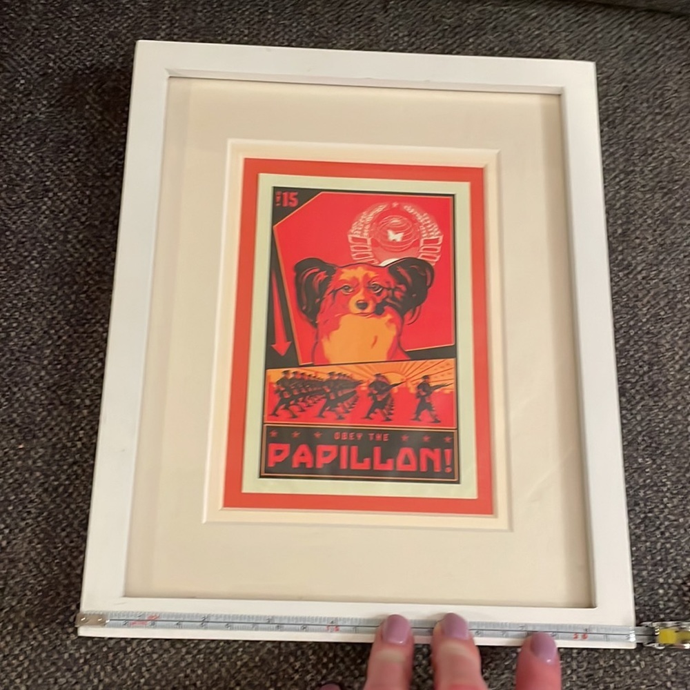 Papillon print in 8 X 10 white frame. - Picture 2 of 5